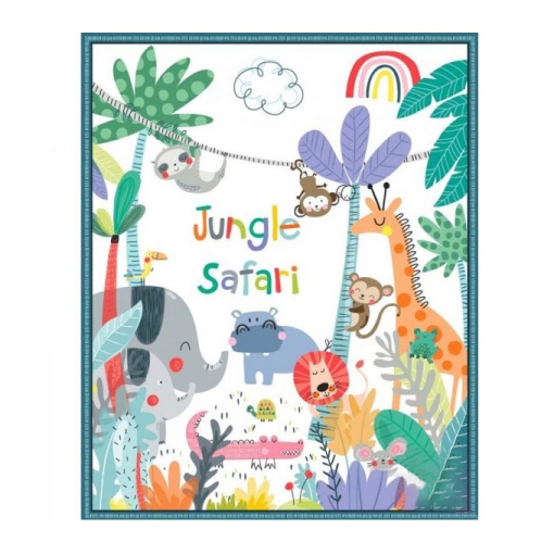 Tecido HILOGAR Jungle Safari Multicor 90x110cm