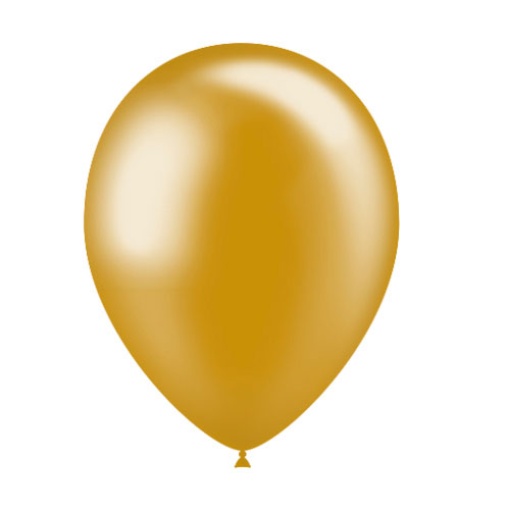Balão de látex 28cm 11ö metalizado dourado (100 unidades) BALLOONIA
