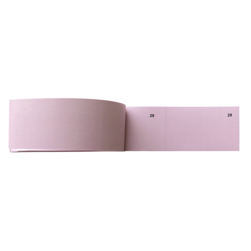 Bloco tickets numerados 52x145mm 100 folhas rosa