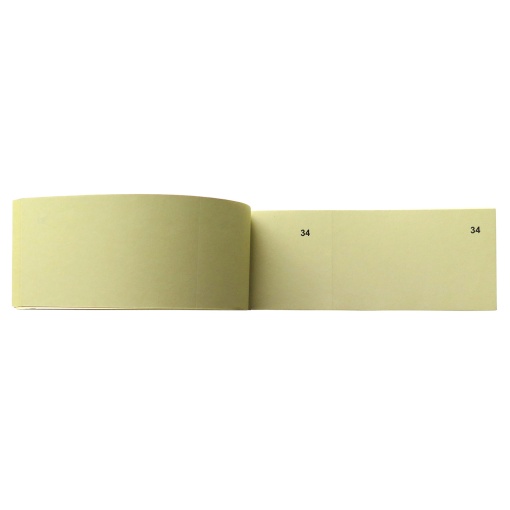 Bloco tickets numerados 52x145mm 100 folhas amarelo
