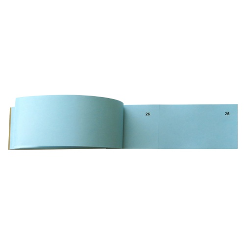Bloco tickets numerados 52x145mm 100 folhas azul