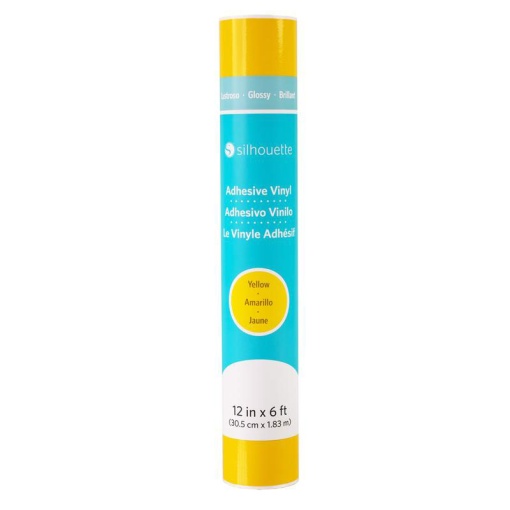 Vinil Adesivo para Silhouette 0,305x1,83m Amarelo Brilhante