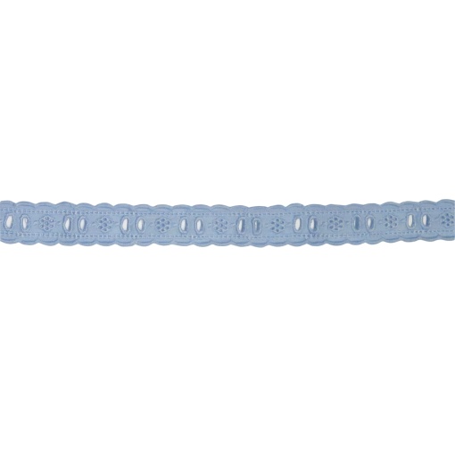 Fita de Tecido Bordado Inglês 20mm Azul 267 (metro)