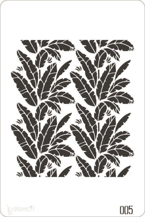Stencil 20x30cm folhas palmeira