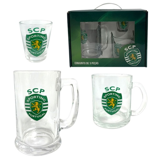 Conjunto 2 Canecas + Copo Shot SPORTING