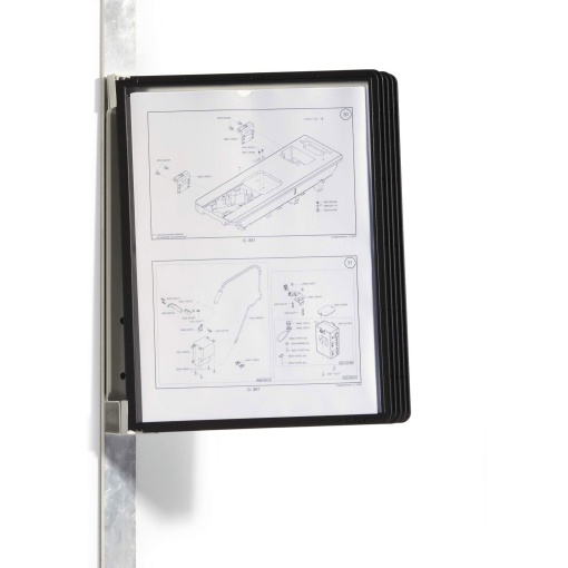 Suporte de Parede Magnético DURABLE com 5 Bolsas A4 Preto