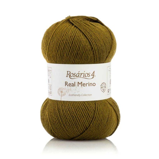 Fio de Tricot Rosários 4 Real Merino 100g Verde Azeitona 07