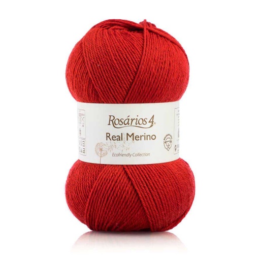 Fio de Tricot Rosários 4 Real Merino 100g Vermelho 09
