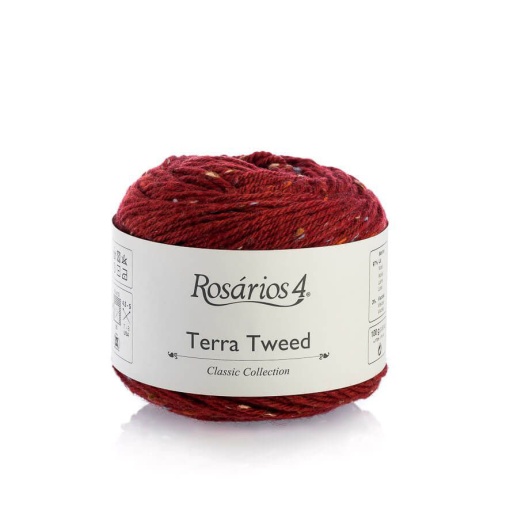 Fio de Tricot Rosários 4 Terra Tweed 100g Vermelho 13