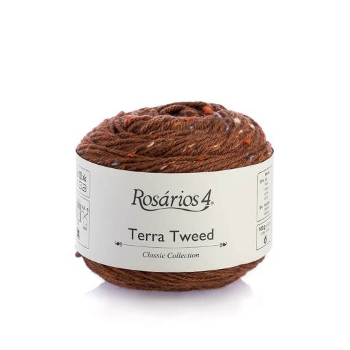 Fio de Tricot Rosários 4 Terra Tweed 100g Tijolo 09