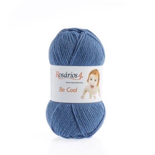 Fio de Tricot Rosários 4 Be Cool LISO 50g Azul Ganga 16