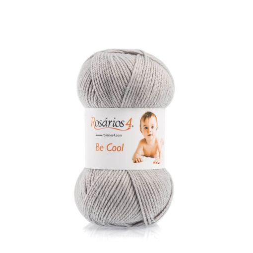 Fio de Tricot Rosários 4 Be Cool LISO 50g Cinza Médio 33