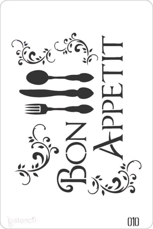 Stencil Bon Appétit 20x30cm