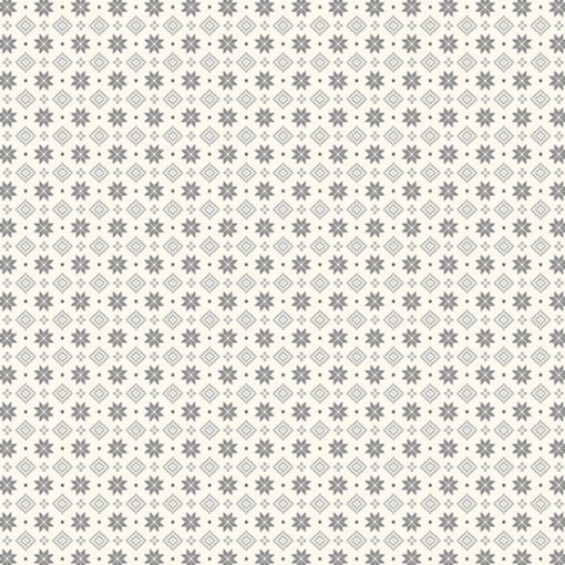 Tecido MAKOWER Christmas Scandi geométrico bege/cinza