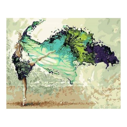 Pintar por números FIGURED'ART com moldura 40x50cm dança moderna