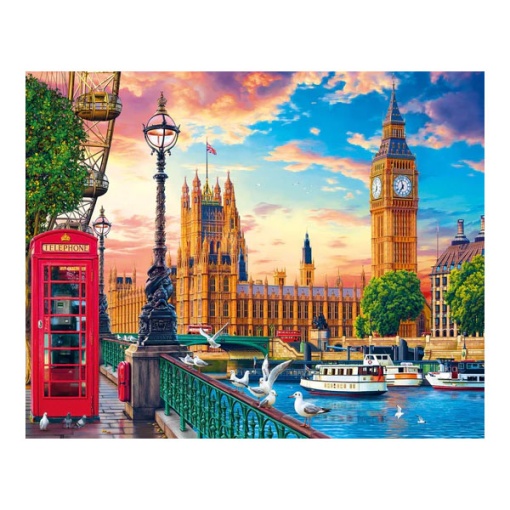Pintar por números FIGURED'ART com moldura 40x50cm Londres na primavera