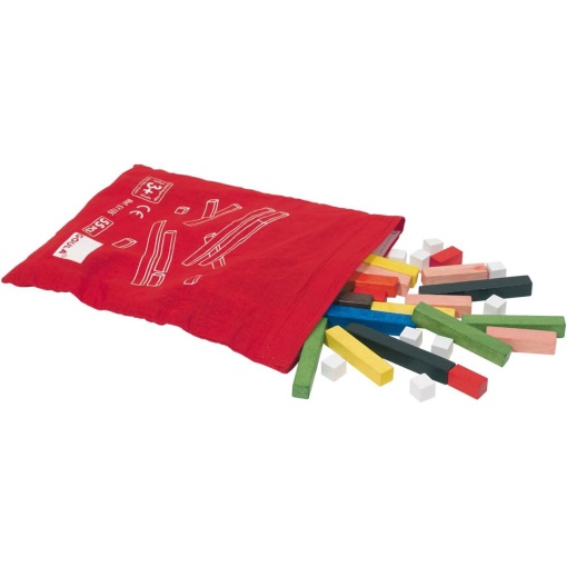 Cuisenaire Barras de Cálculo GOULA Saco 55 Peças