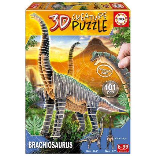Puzzle EDUCA 101 peças 3D Creature Brachiosaurus