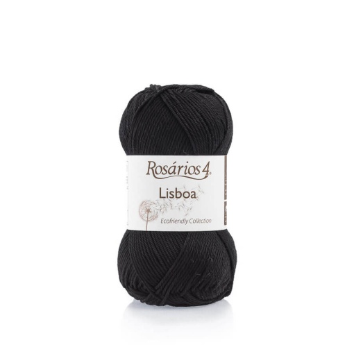 Fio de Tricot Rosários 4 Lisboa 50g Preto 12