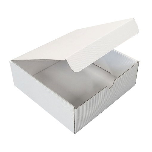 Caixa em Cartão Cabaz Kraft 18,5x18,5x7cm Branco
