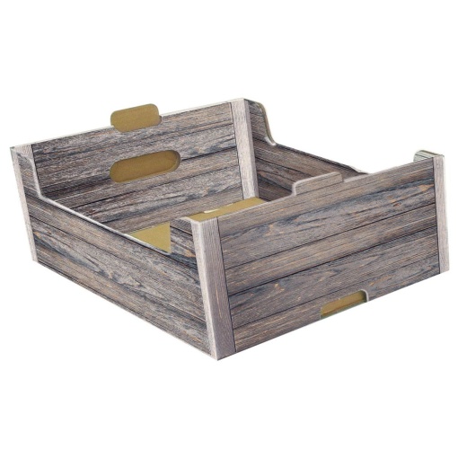 Cabaz em Cartão Chest COMPEGA 30x20x9cm Madeira