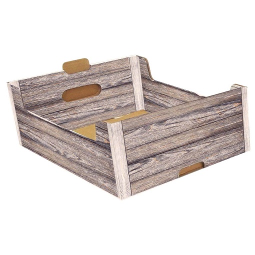 Cabaz em Cartão Chest COMPEGA 35,5x24x12,5cm Madeira