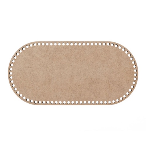 Base de Madeira MDF com furos Oval 25x12x0,3cm