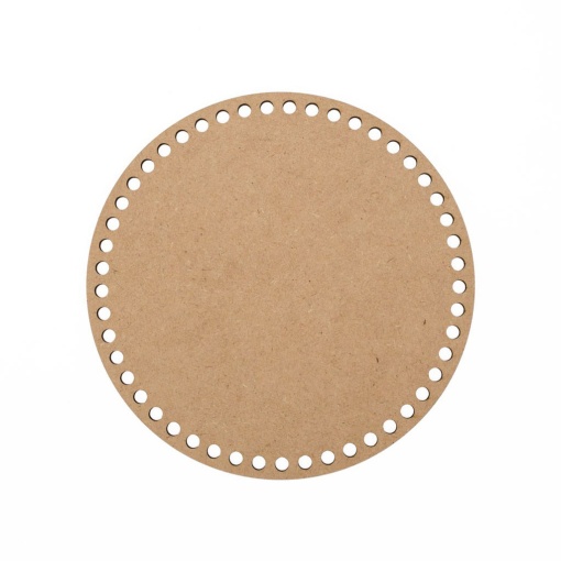 Base de Madeira MDF com furos Redonda 20x0,3cm
