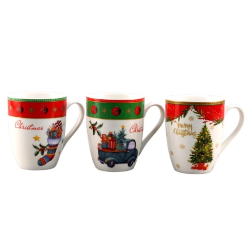 Caneca de cerâmica NATAL 340ml sortido M254a