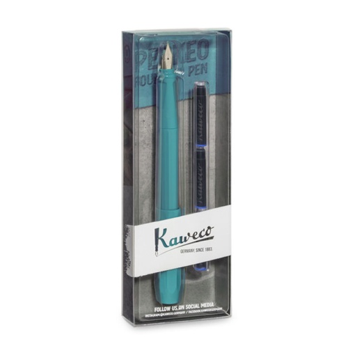 Caneta de Aparo KAWECO Perkeo Azul Petróleo M + 3 Recargas
