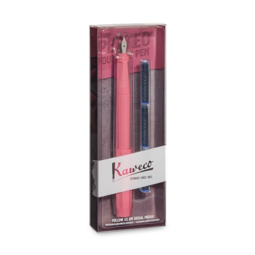 Caneta de Aparo KAWECO Perkeo Rosa M + 3 Recargas
