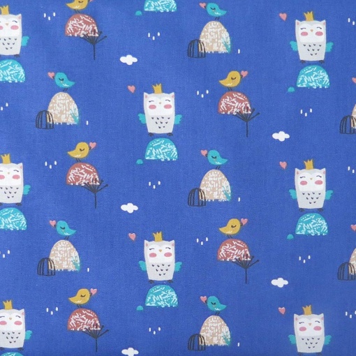 Tecido Sunday Mochos Azul/Multicor 1x1,50m