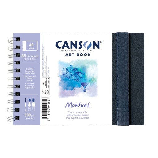 Diário Gráfico CANSON Montval A5 300g Espiral 24 folhas Horizontal