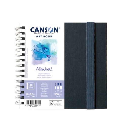 Diário Gráfico CANSON Montval 15x15cm 300g 24 folhas