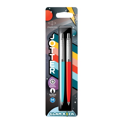 Conjunto de Esferográficas PARKER Jotter Original 70's Azure Blue e Vermillon com 2