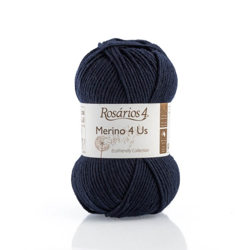Fio de Tricot Rosários 4 Merino 4 Us 50g Azul Marinho 14