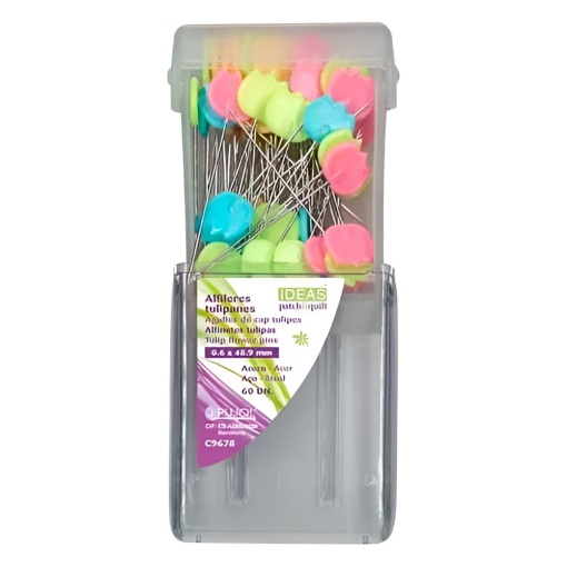 Alfinetes de cabeça 0,60x46mm IDEAS tulipas caixa com 60 unidades