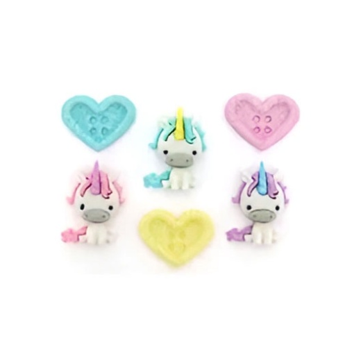 Botões DRESS IT UP Unicorn LOVE (6 unidades)