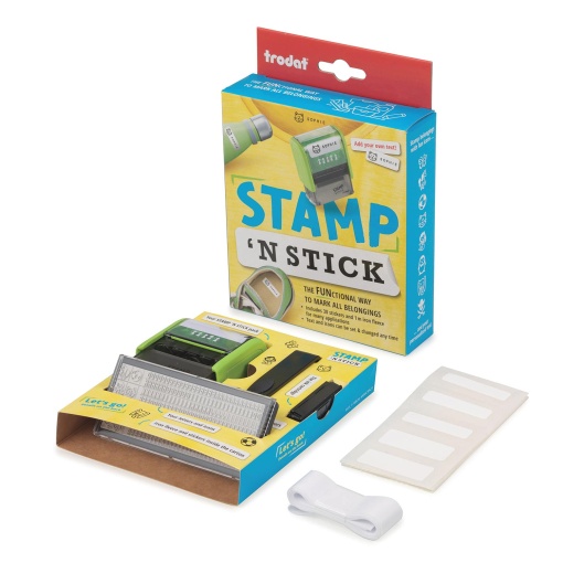 TRODAT Stamp & Stick Kit for marking clothes and objects