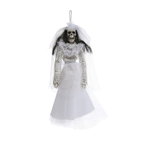 Esqueleto para Pendurar Noiva Branca 40cm