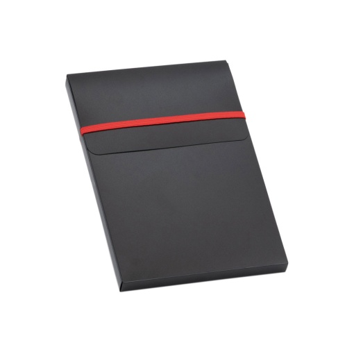 Caderno A5 Shaw Liso 80 folhas Vermelho + Esferográfica