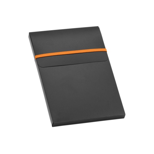 Caderno A5 Shaw Liso 80 folhas Laranja + Esferográfica