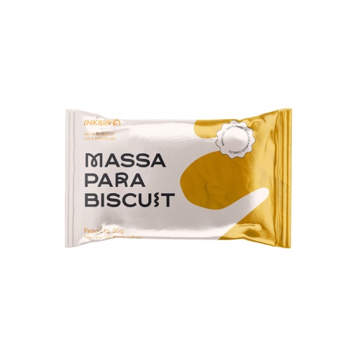 Pasta de Modelar Biscuit INKWAY Amarelo Ouro 85g