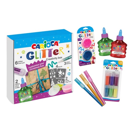 Glitter Box com stencils Carioca