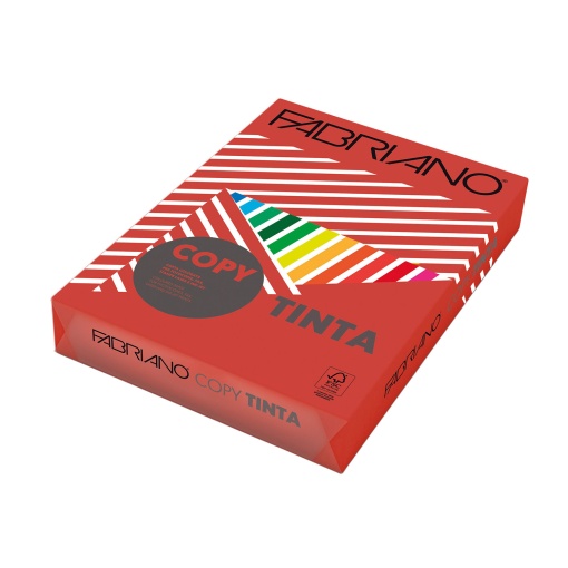 Papel Fotocópia Colorido A4 80g FABRIANO Copy Tinta Vermelho Rosso
