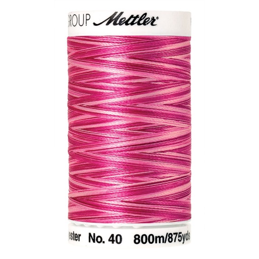 Linha de Bordar METTLER Poly Sheen 800m Matizada Rosa 9923