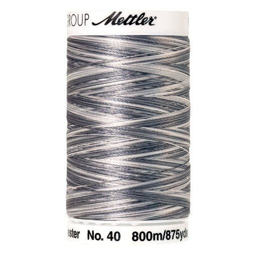 Linha de Bordar METTLER Poly Sheen 800m Matizada Cinza 9920