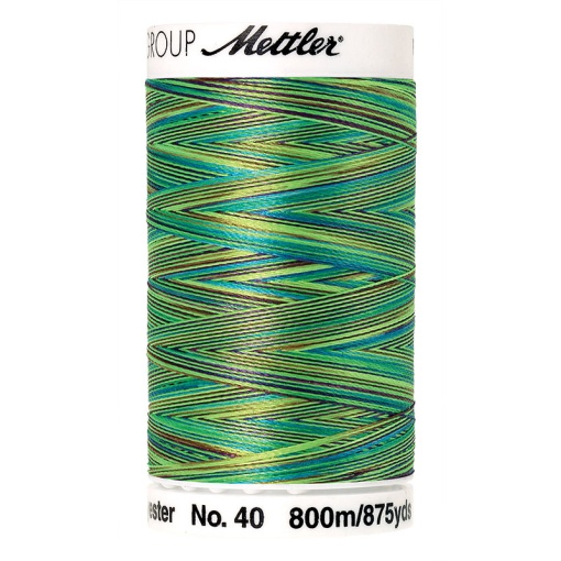 Linha de Bordar METTLER Poly Sheen 800m Matizada Verde/lilás 9971