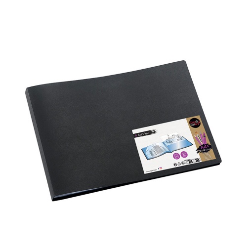 Portefólio VIQUEL A4 30 Bolsas Horizontal Preto