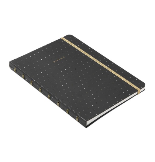 Caderno A5 FILOFAX Moonlight Preto